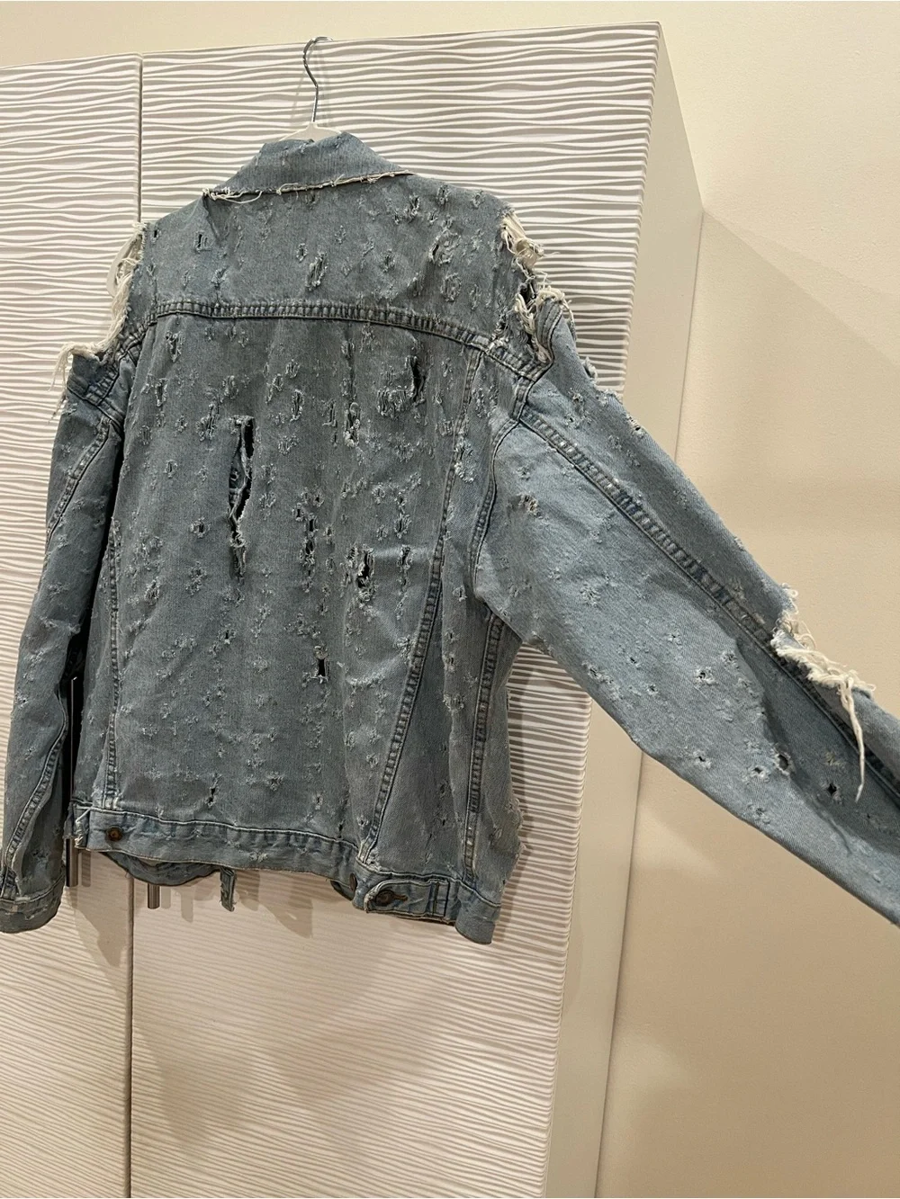 Carmar Light Blue Distressed Oversized Denim Jacket